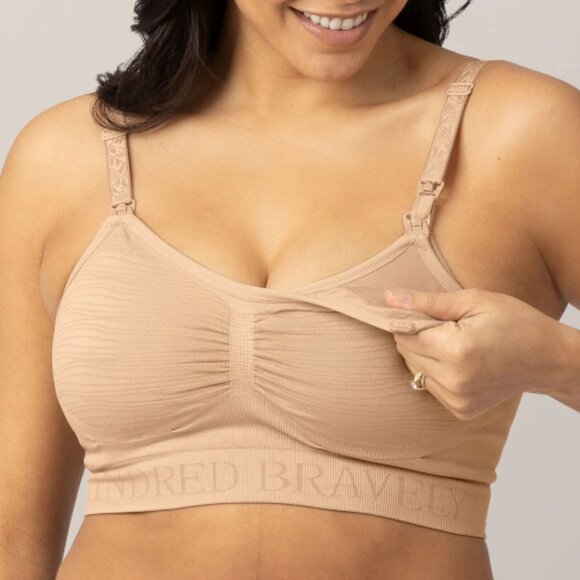 KINDRED BRAVELY Sublime Nursing and Pumping Bra 3-in-1 Beige Size Medium - Picture 3 of 13